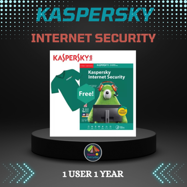 Kaspersky internet security 3 User 1 Year with T-Shirt